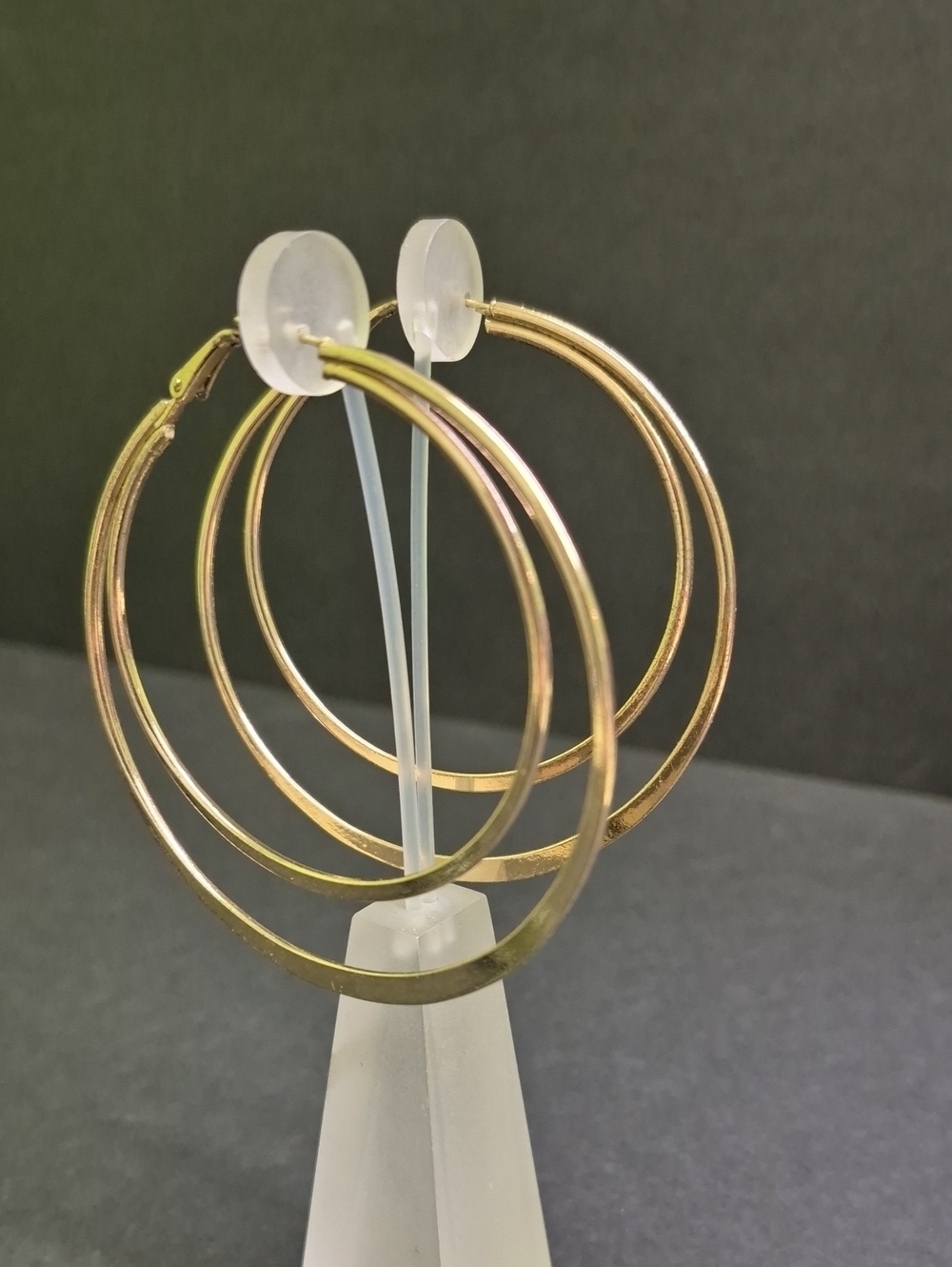 Gold Tone Multi-Hoop Layered Hoop Earrings - Women Jewelry